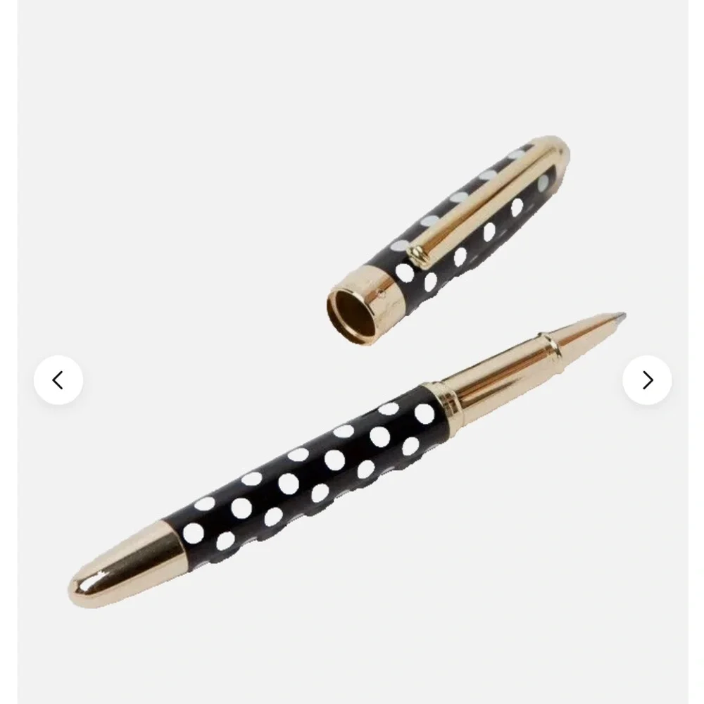 ♠️ kate spade ♠️ To-Do list Ball point pen Black White polka dot NIB